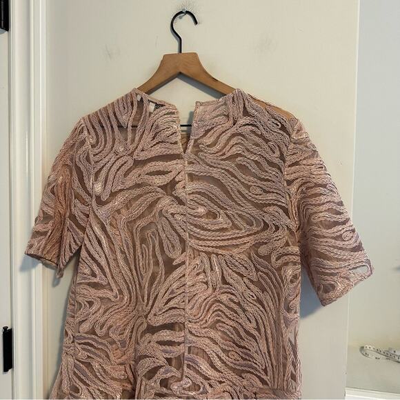 Alexis Pink Textured Blouse Top Small - Picture 5 of 12